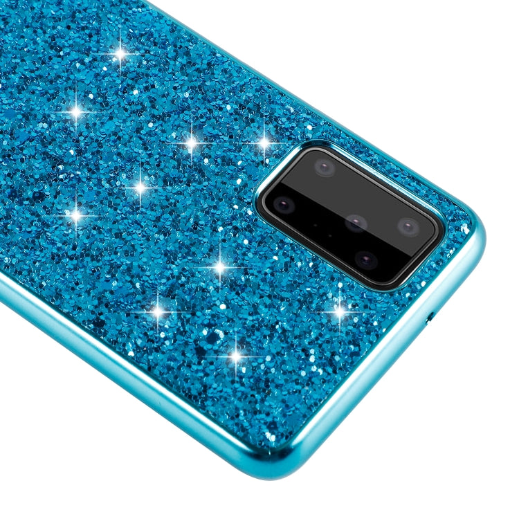 For Galaxy S20 Plating Glittery Powder Shockproof TPU Protective Case