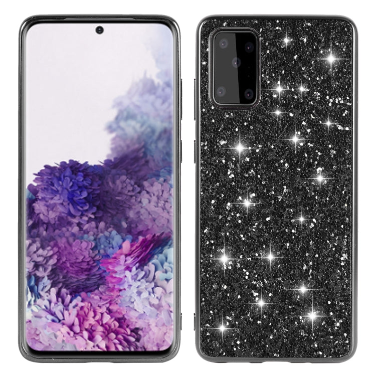 For Galaxy S20 Plating Glittery Powder Shockproof TPU Protective Case