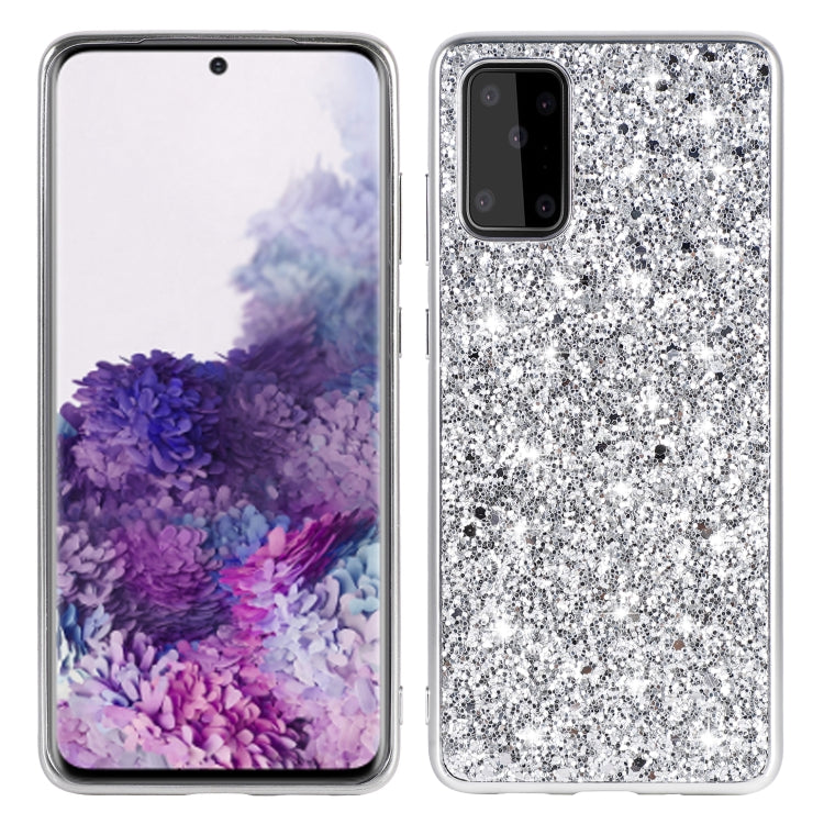 For Galaxy S20 Plating Glittery Powder Shockproof TPU Protective Case