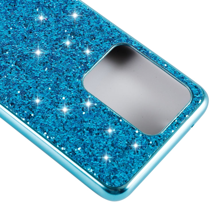 For Galaxy S20 Ultra Plating Glittery Powder Shockproof TPU Protective Case