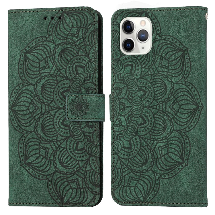 For iPhone 11 Pro Max Mandala Embossed Flip Leather Phone Case