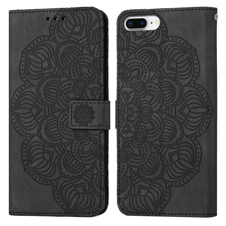Mandala Embossed Flip Leather Phone Case For iPhone 7 Plus / 8 Plus