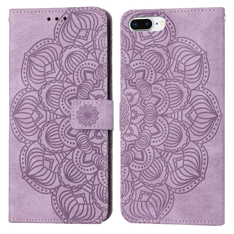Mandala Embossed Flip Leather Phone Case For iPhone 7 Plus / 8 Plus
