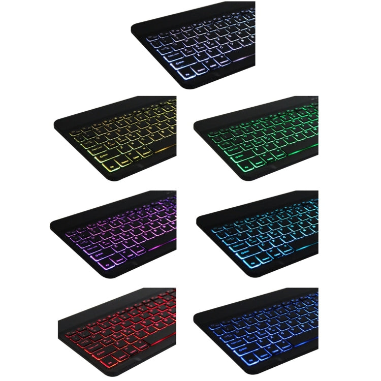 RK11D Backlight Cloth Texture Detachable Magnetic Bluetooth Keyboard Horizontal Flip Leather Tablet Case for iPad Pro 11 2020 / 2018 with Holder & Pen Slot