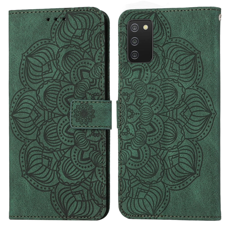 For Samsung Galaxy A03s 164mm Mandala Embossed Flip Leather Phone Case