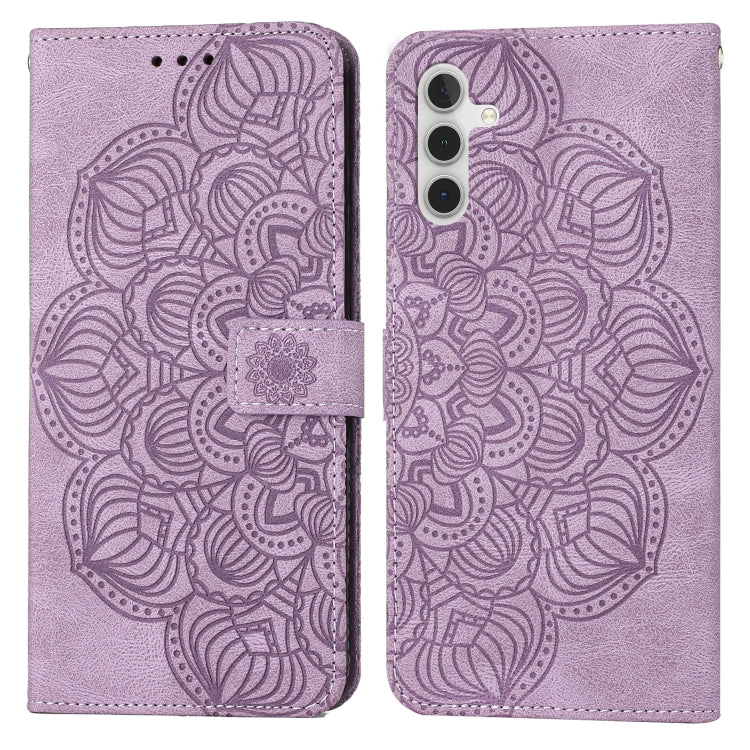 For Samsung Galaxy A13 5G Mandala Embossed Flip Leather Phone Case