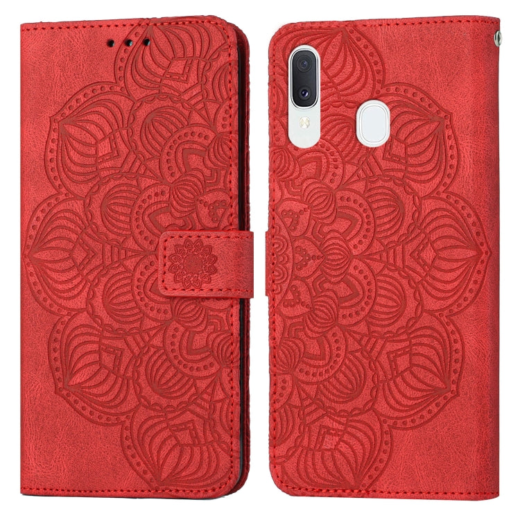 For Samsung Galaxy A20e Mandala Embossed Flip Leather Phone Case