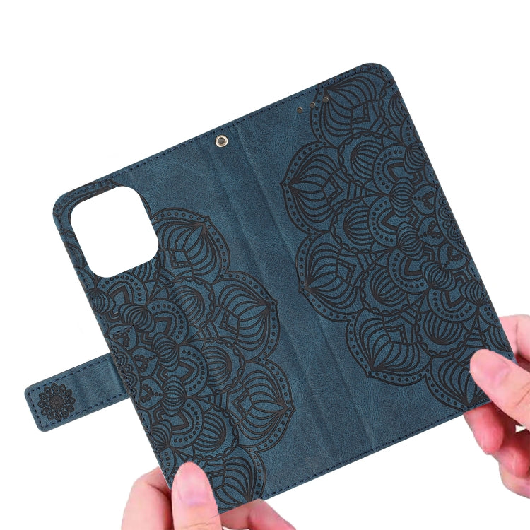For Samsung Galaxy A21s Mandala Embossed Flip Leather Phone Case