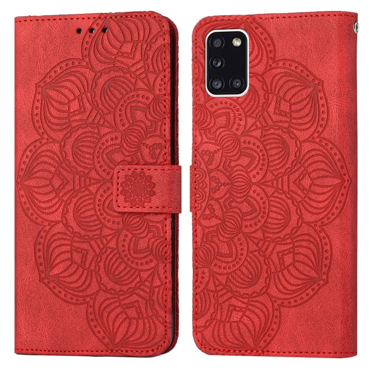For Samsung Galaxy A31 Mandala Embossed Flip Leather Phone Case