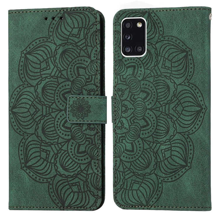 For Samsung Galaxy A31 Mandala Embossed Flip Leather Phone Case