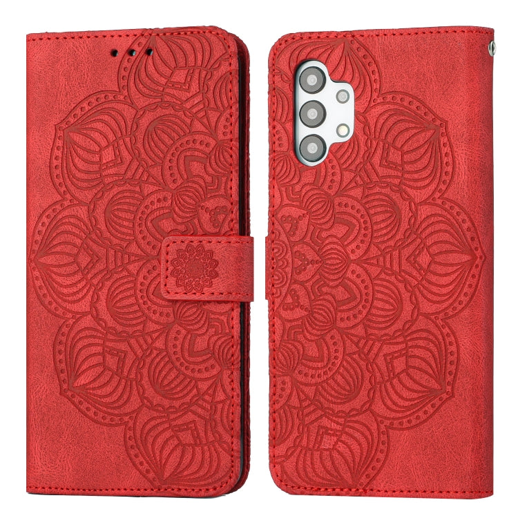 For Samsung Galaxy A32 5G Mandala Embossed Flip Leather Phone Case