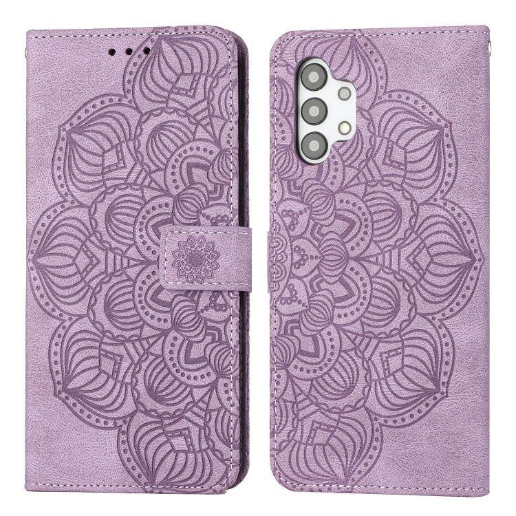 For Samsung Galaxy A32 5G Mandala Embossed Flip Leather Phone Case