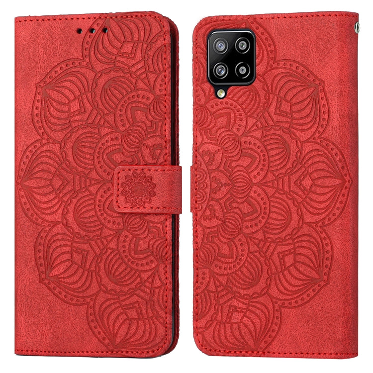 For Samsung Galaxy A42 5G Mandala Embossed Flip Leather Phone Case