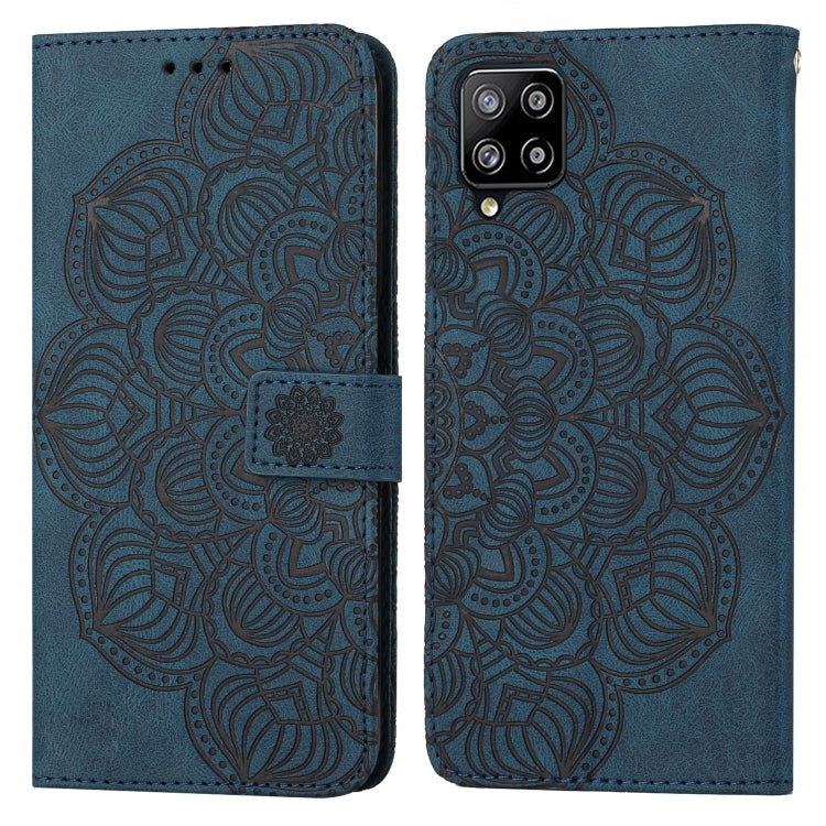 For Samsung Galaxy A42 5G Mandala Embossed Flip Leather Phone Case