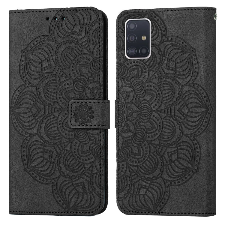 For Samsung Galaxy A51 4G Mandala Embossed Flip Leather Phone Case