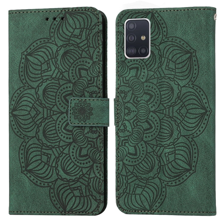 For Samsung Galaxy A51 4G Mandala Embossed Flip Leather Phone Case