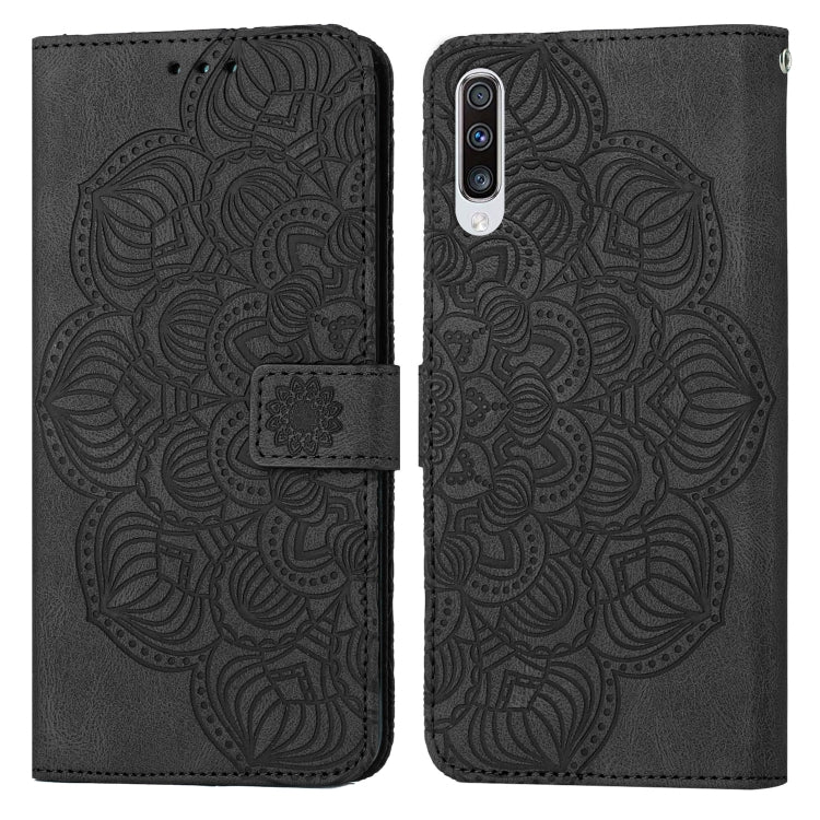 For Samsung Galaxy A70 Mandala Embossed Flip Leather Phone Case