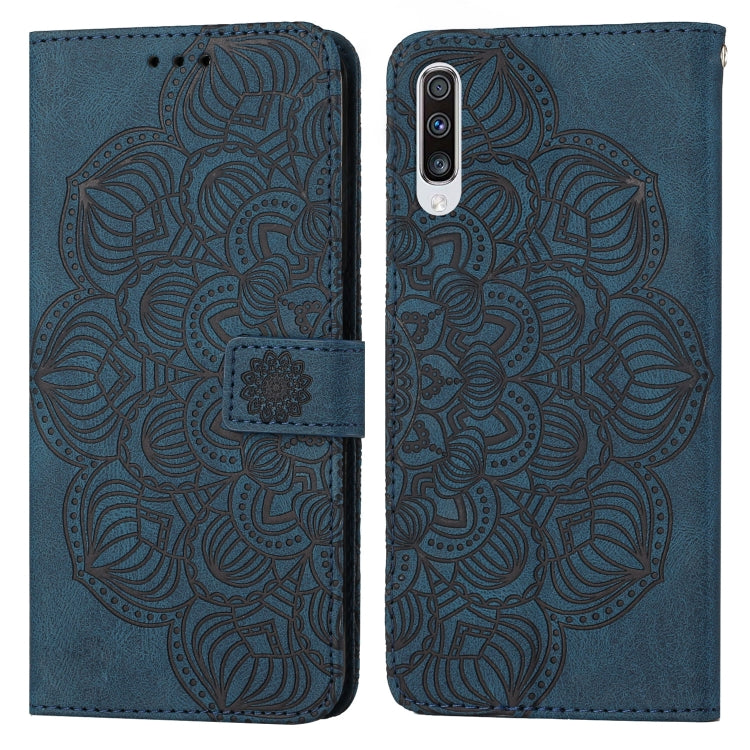For Samsung Galaxy A70 Mandala Embossed Flip Leather Phone Case