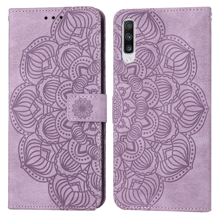 For Samsung Galaxy A70 Mandala Embossed Flip Leather Phone Case
