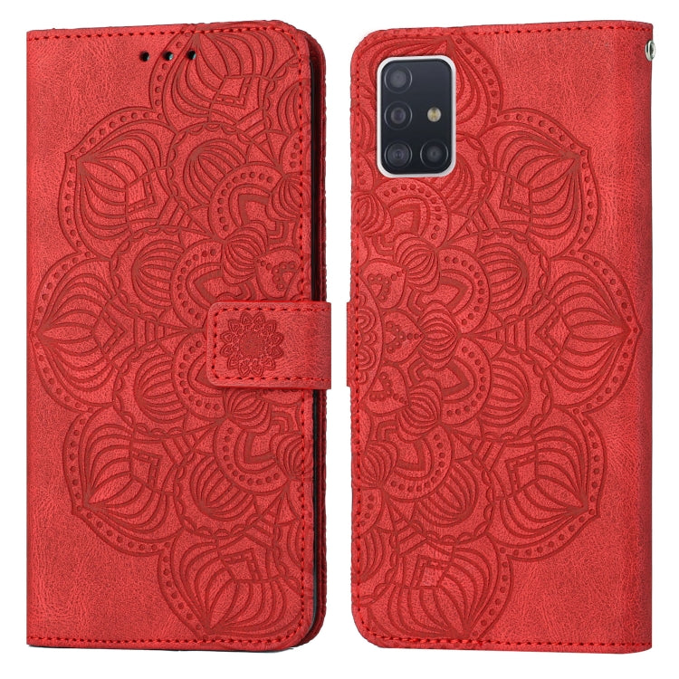 For Samsung Galaxy A71 4G Mandala Embossed Flip Leather Phone Case