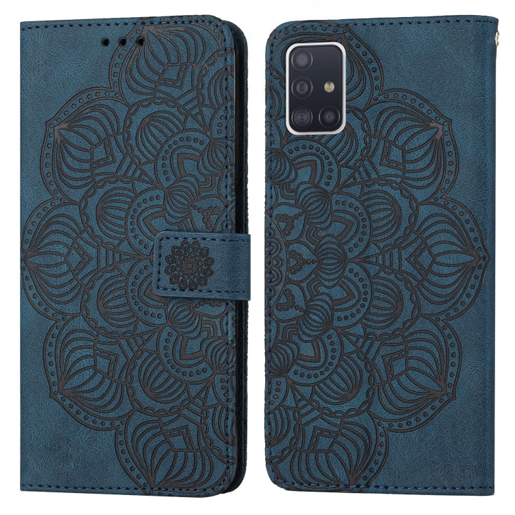 For Samsung Galaxy A71 4G Mandala Embossed Flip Leather Phone Case