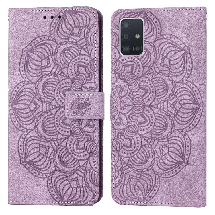 For Samsung Galaxy A71 4G Mandala Embossed Flip Leather Phone Case