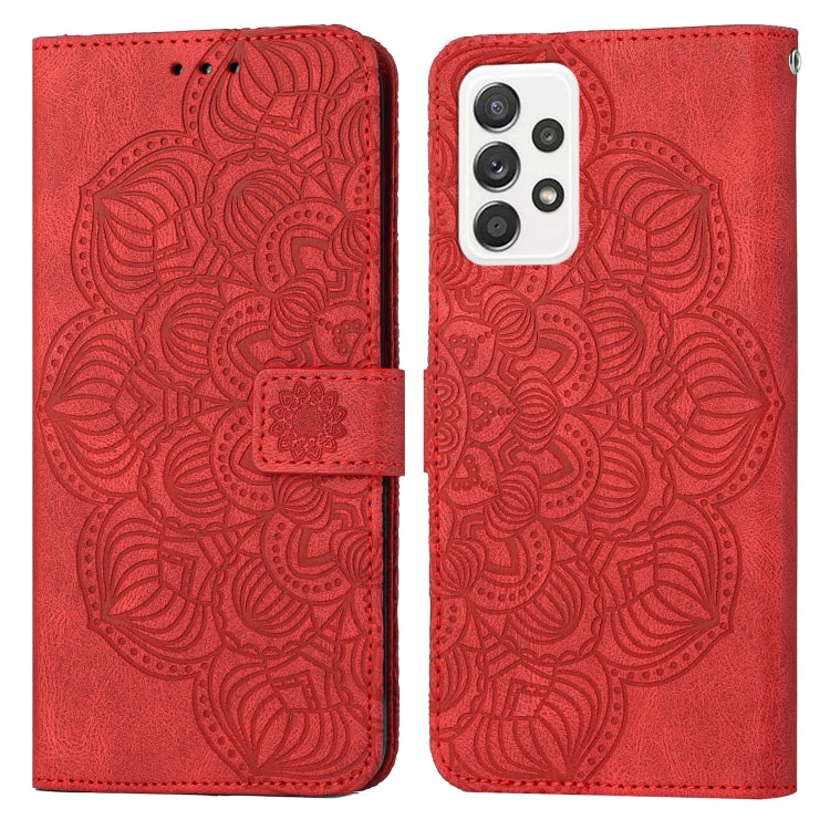 For Samsung Galaxy A72 4G / 5G Mandala Embossed Flip Leather Phone Case