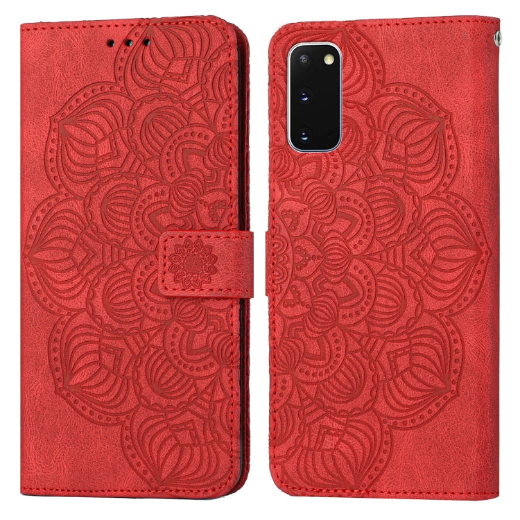 For Samsung Galaxy S20 Mandala Embossed Flip Leather Phone Case
