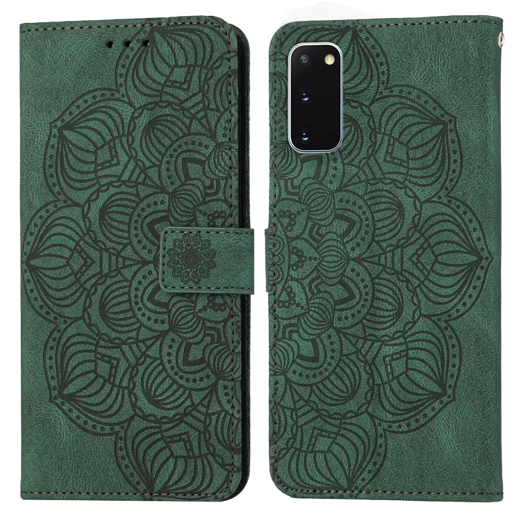 For Samsung Galaxy S20 Mandala Embossed Flip Leather Phone Case