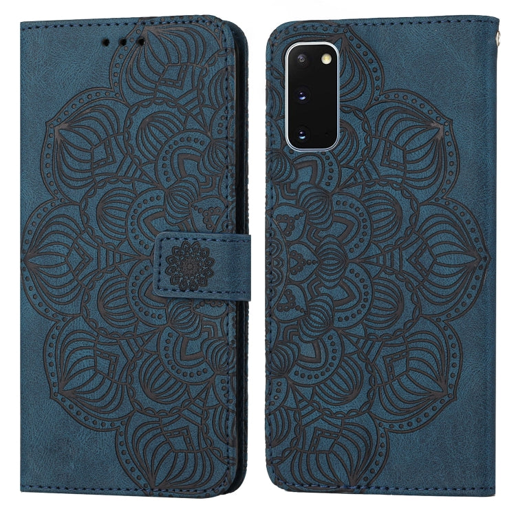 For Samsung Galaxy S20 Mandala Embossed Flip Leather Phone Case