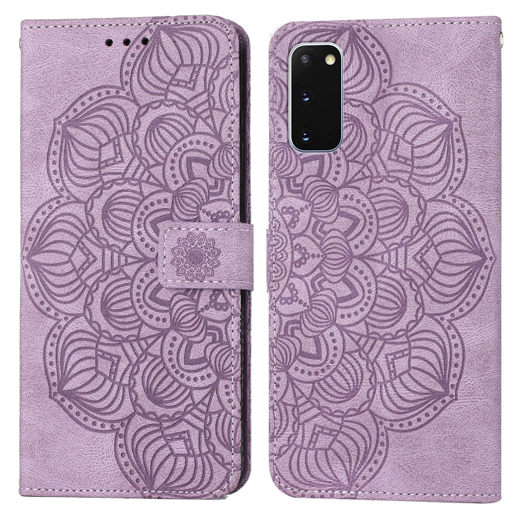 For Samsung Galaxy S20 Mandala Embossed Flip Leather Phone Case