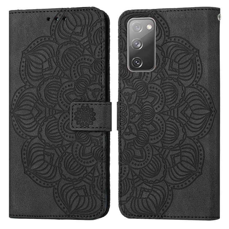 For Samsung Galaxy S20 FE Mandala Embossed Flip Leather Phone Case