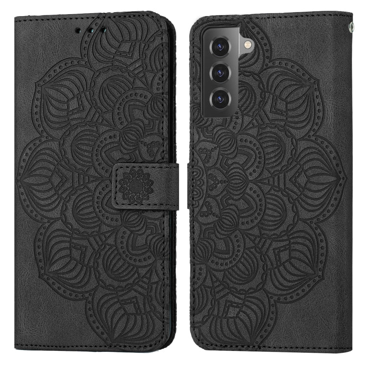 For Samsung Galaxy S21 5G Mandala Embossed Flip Leather Phone Case