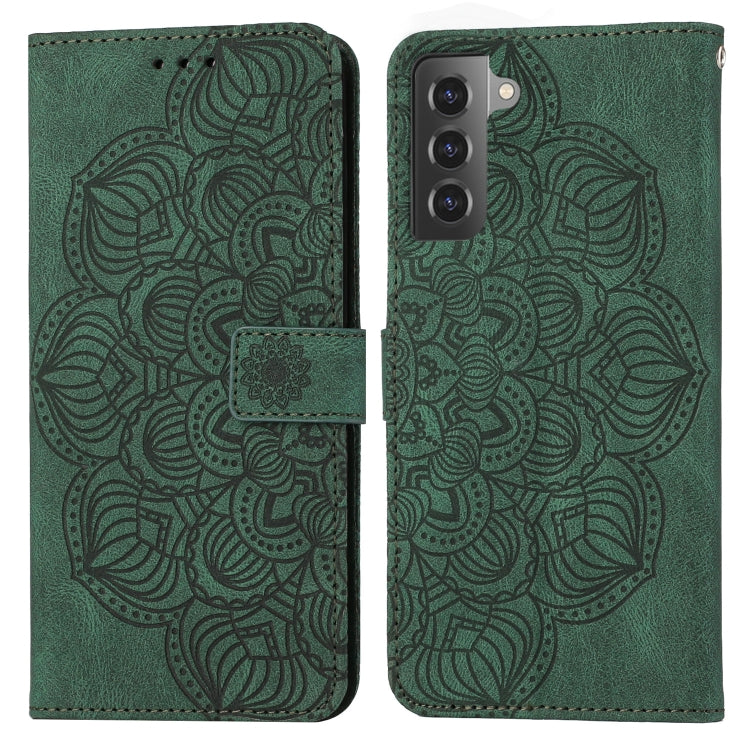 For Samsung Galaxy S21 5G Mandala Embossed Flip Leather Phone Case