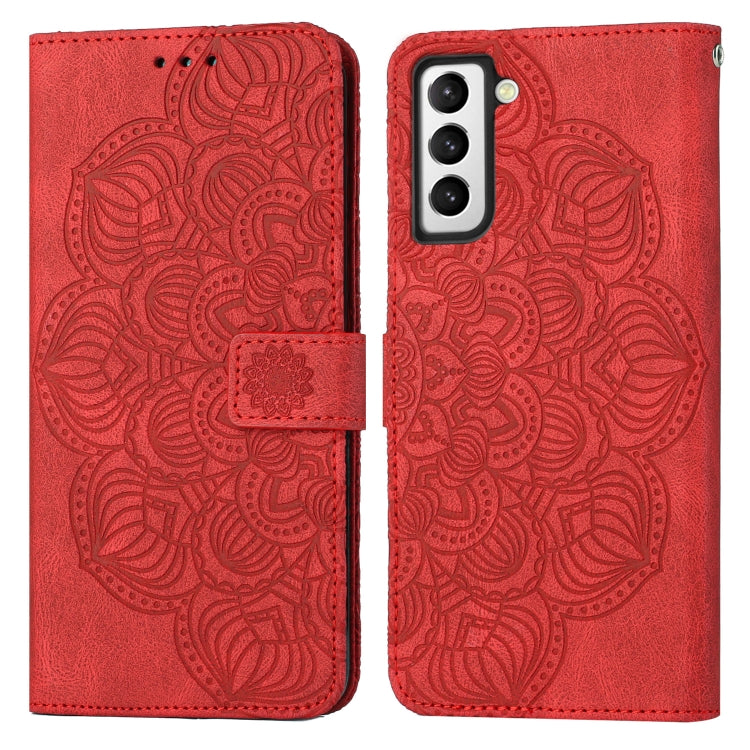 For Samsung Galaxy S22 5G Mandala Embossed Flip Leather Phone Case