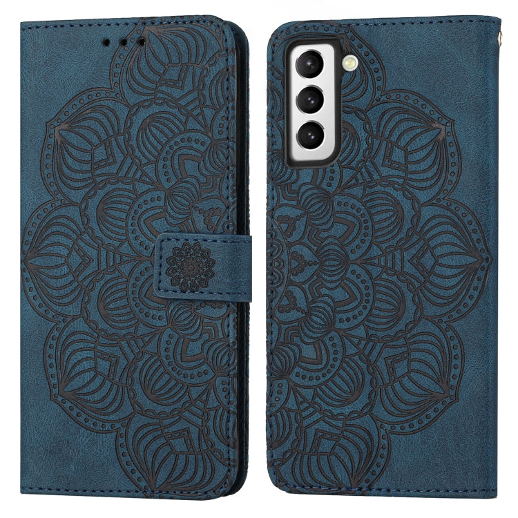 For Samsung Galaxy S22+ 5G Mandala Embossed Flip Leather Phone Case