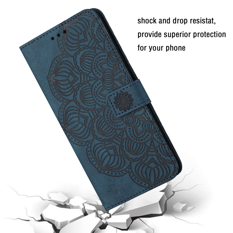 For Samsung Galaxy S22+ 5G Mandala Embossed Flip Leather Phone Case