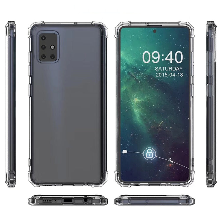 For Galaxy A51 Shockproof Transparent TPU Protective Case