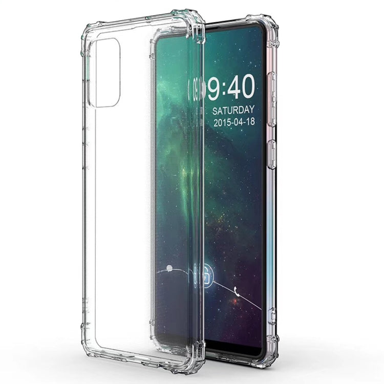 For Galaxy A71 Shockproof Transparent TPU Protective Case