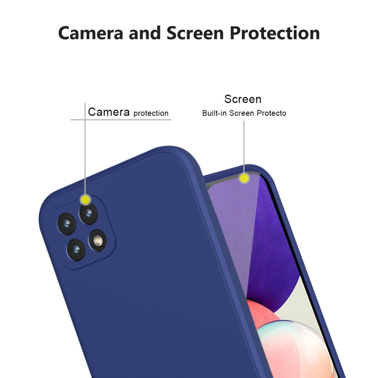 For Samsung Galaxy A22 5G Imitation Liquid Silicone 360 Full Body Phone Case