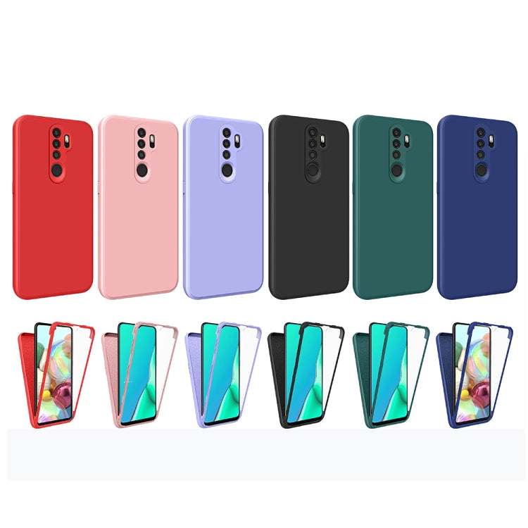For Oppo A9 2020 Imitation Liquid Silicone 360 Full Body Phone Case