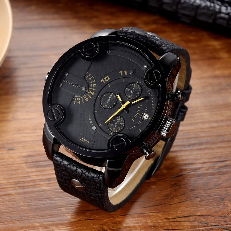 CAGARNY 6819 Multifunctional Dual Time Zone Quartz Business Sport Watch for Men