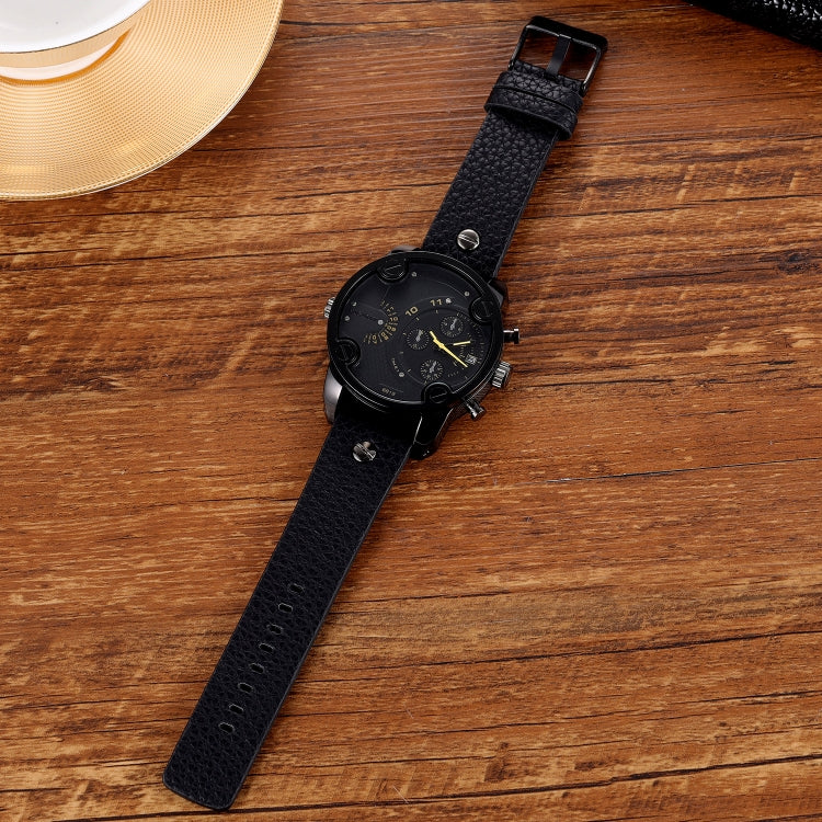 CAGARNY 6819 Multifunctional Dual Time Zone Quartz Business Sport Watch for Men