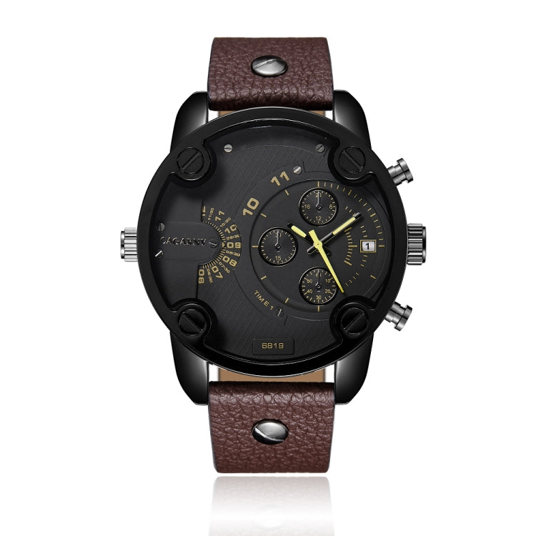 CAGARNY 6819 Multifunctional Dual Time Zone Quartz Business Sport Watch for Men