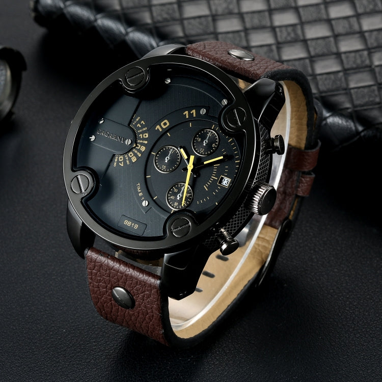 CAGARNY 6819 Multifunctional Dual Time Zone Quartz Business Sport Watch for Men