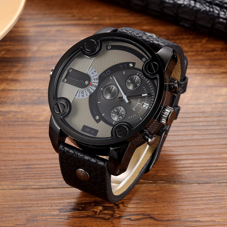 CAGARNY 6819 Multifunctional Dual Time Zone Quartz Business Sport Watch for Men