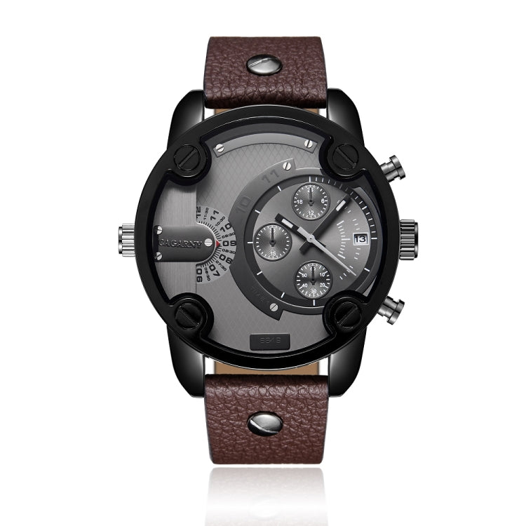 CAGARNY 6819 Multifunctional Dual Time Zone Quartz Business Sport Watch for Men