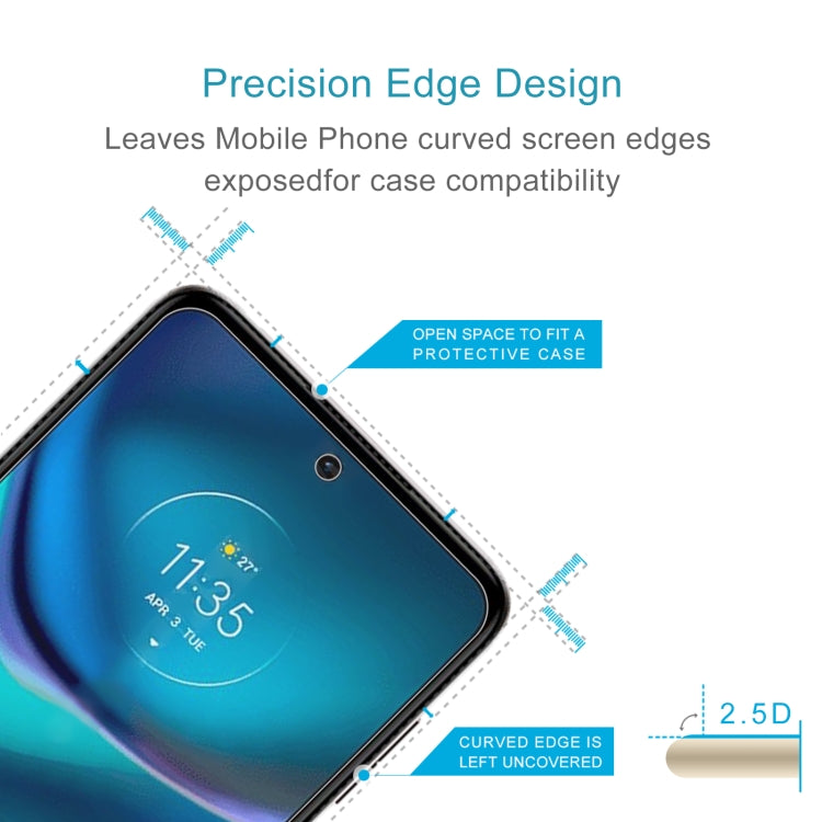 10 PCS 0.26mm 9H 2.5D Tempered Glass Film For Motorola Moto G42