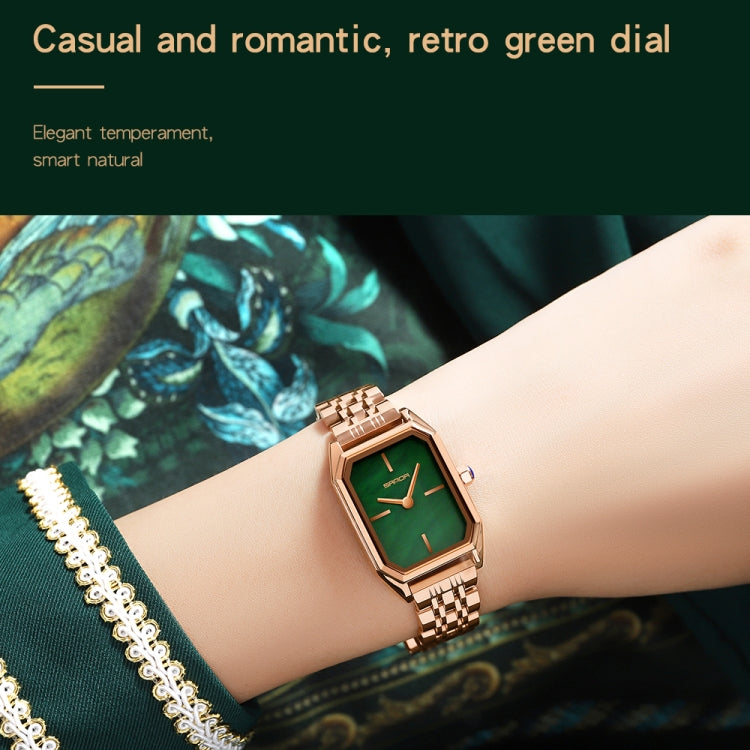 SANDA 1096 Bold Octagonal Dial Waterproof Lady Watch, Style:Mesh Band