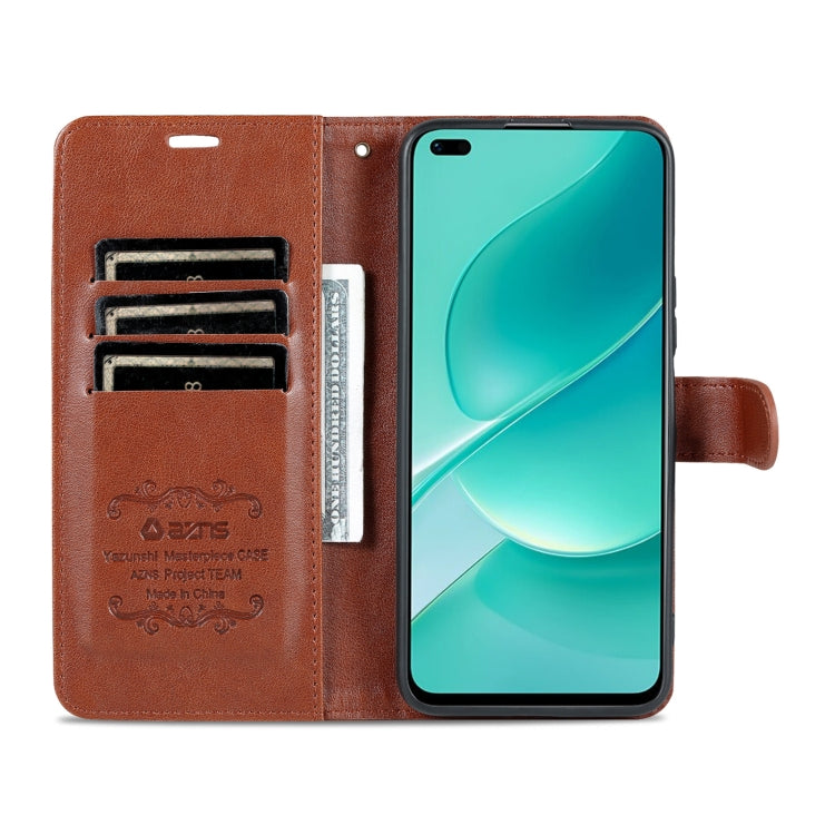 For Huawei Nova 9Z 5G AZNS Sheepskin Texture Flip Leather Phone Case